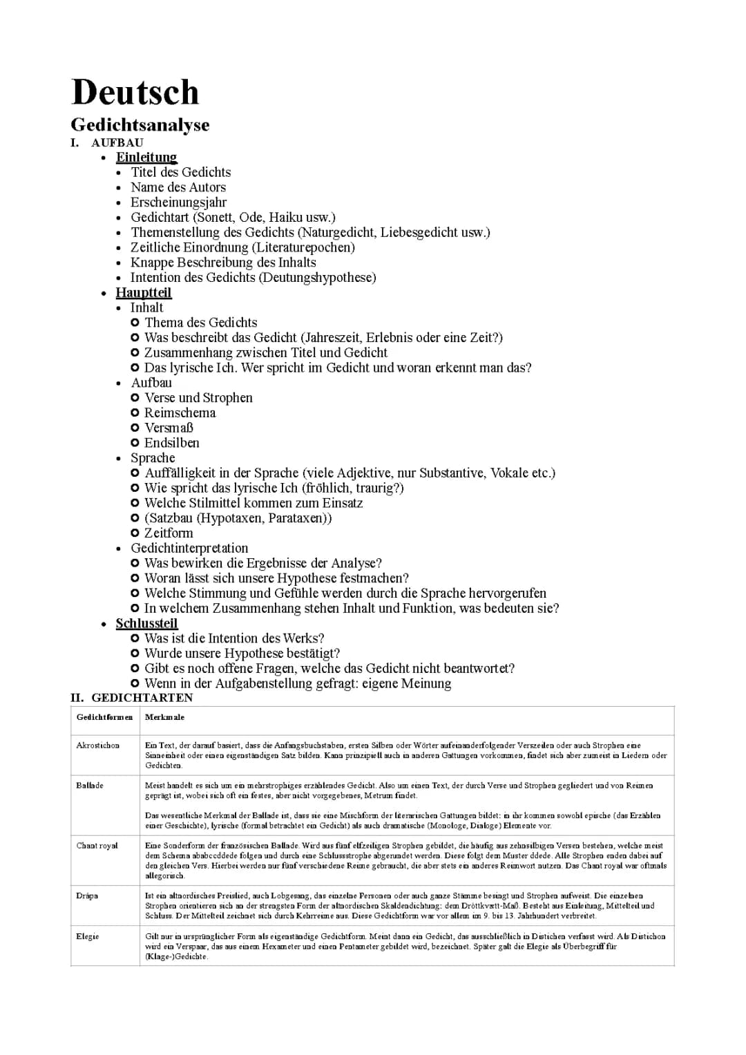 Gedichtsanalyse