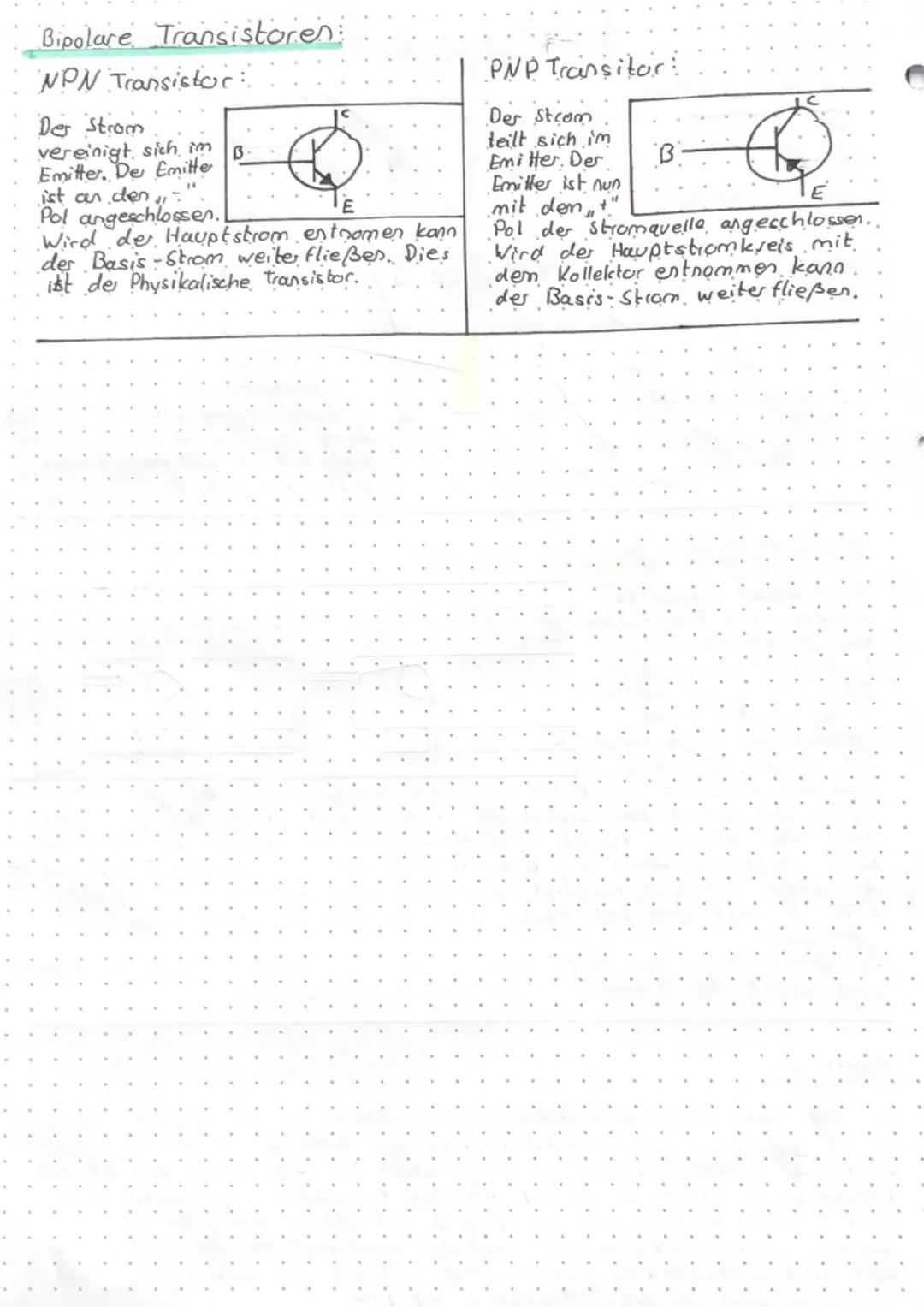 # Transistor

Collector(C):
Der Kollector
verteilt der
Strom. Er ist
mit dem Emitte
in Reihe, in einem
sogenannten Kolektor-
Strom geschalte