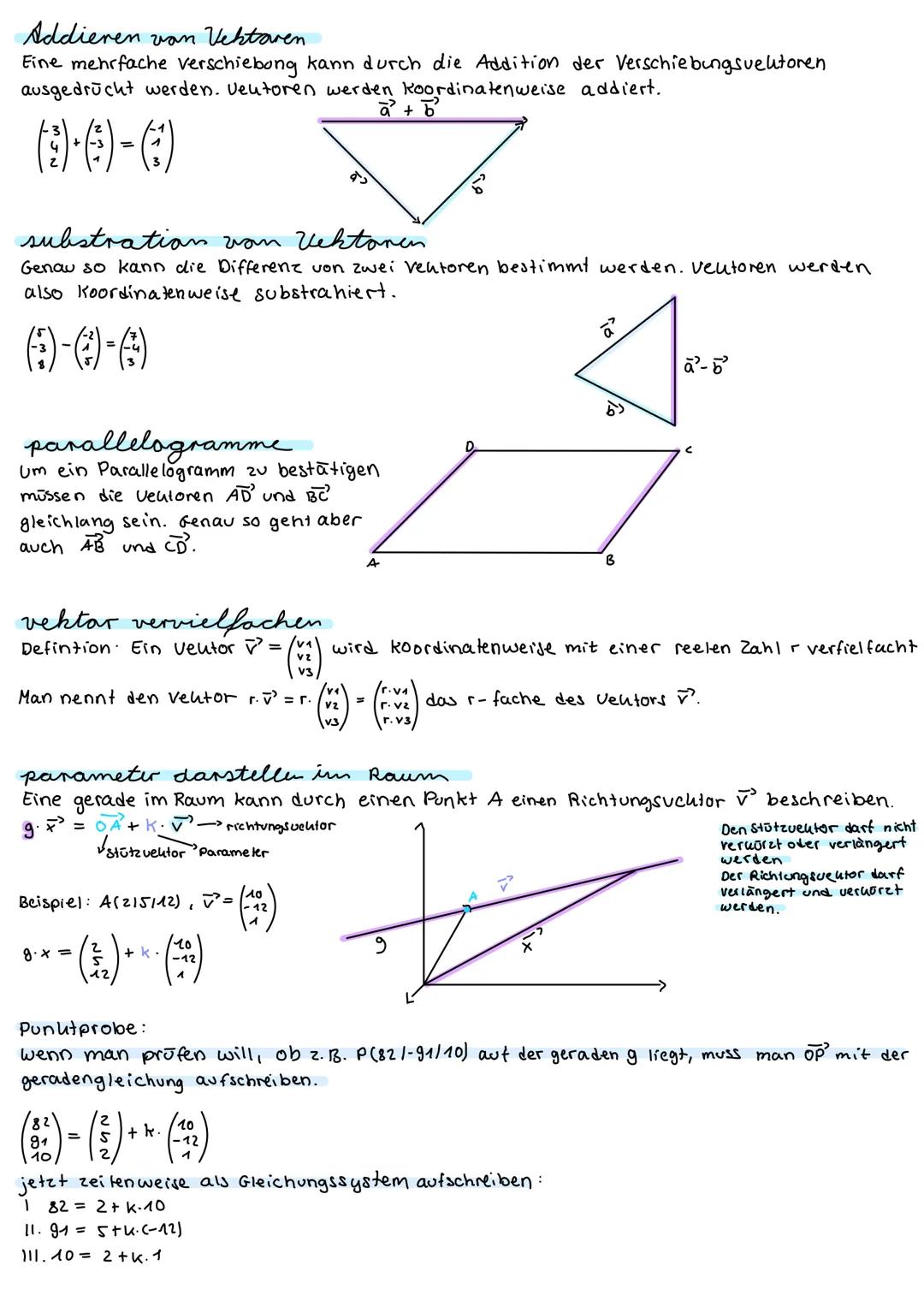 VEKTOR RECHNUNG
Definition
Ein Veltor ist ein zahlen triple. Wir schreiben Veltor als Spalten mit Klammern
untereinander und bezeichnen sie 