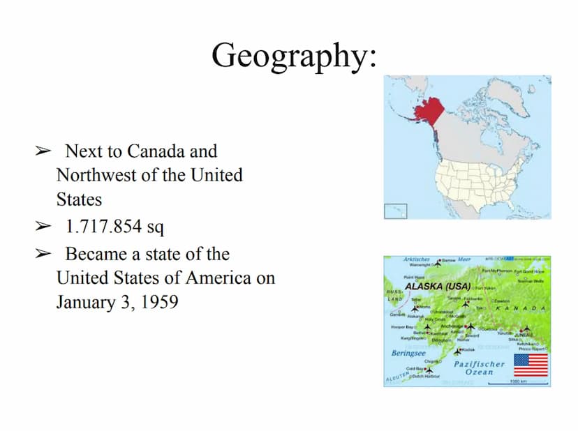 ALASKA Tabel of content:
General information:
➤ Geography
Flag
Climate
State symbols
➤ Industry and fishing
➤ Government
➤ Fairbanks
Ice Art