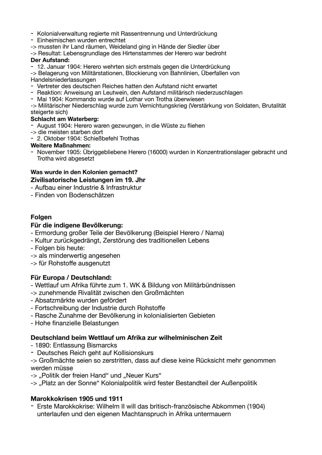 Geschichte Merkzettel
Allgemeines
Hochimperialismus von 1880 - 1914 = Zeitraum der europäischen Expansion und Wettlauf der
europäischen Groß