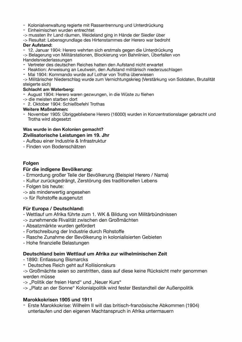 Geschichte Merkzettel
Allgemeines
Hochimperialismus von 1880 - 1914 = Zeitraum der europäischen Expansion und Wettlauf der
europäischen Groß