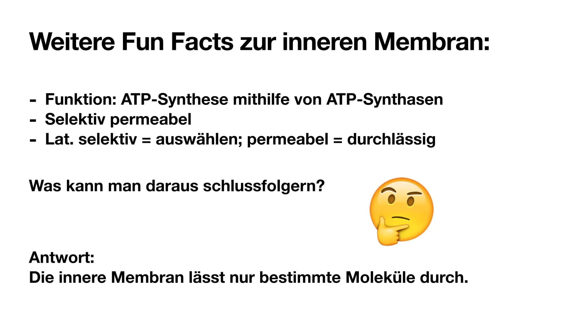 
<p>Mitochondrien besitzen eine innere und eine äußere Membran, wodurch sie eine Doppelmembran haben. Die innere Membran ist in Falten geleg