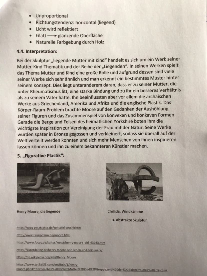 07.12.2020
Henry Moore
,,Liegende Mutter und Kind"
>>Gips besitzt eine geisterhafte Unwirklichkeit im Gegensatz zur soliden Kraft der Bronze