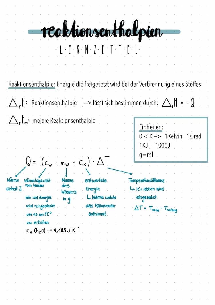 Know Berechnung der Reaktionsenthalpie thumbnail