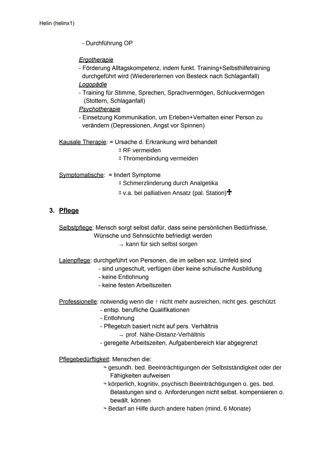 Helin (helinx1)
1. Rehabilitation
Ziele: - langfristige Wiederherstellung der Gesundheit und Leistungsfähigkeit
- Vermeidung / Vorbeugung ei
