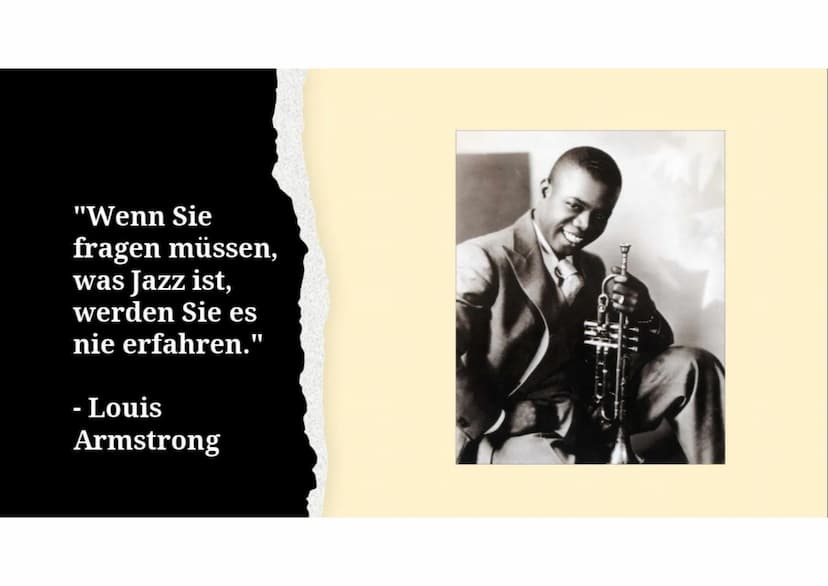 Der New
Orleans Jazz
Von Jesika Bhatia
Dixie
Band
New Orleans 门
Gliederung
Jazz
Entwicklung
Beschreibung
Musikalische Merkmale
Bedeutende Mu