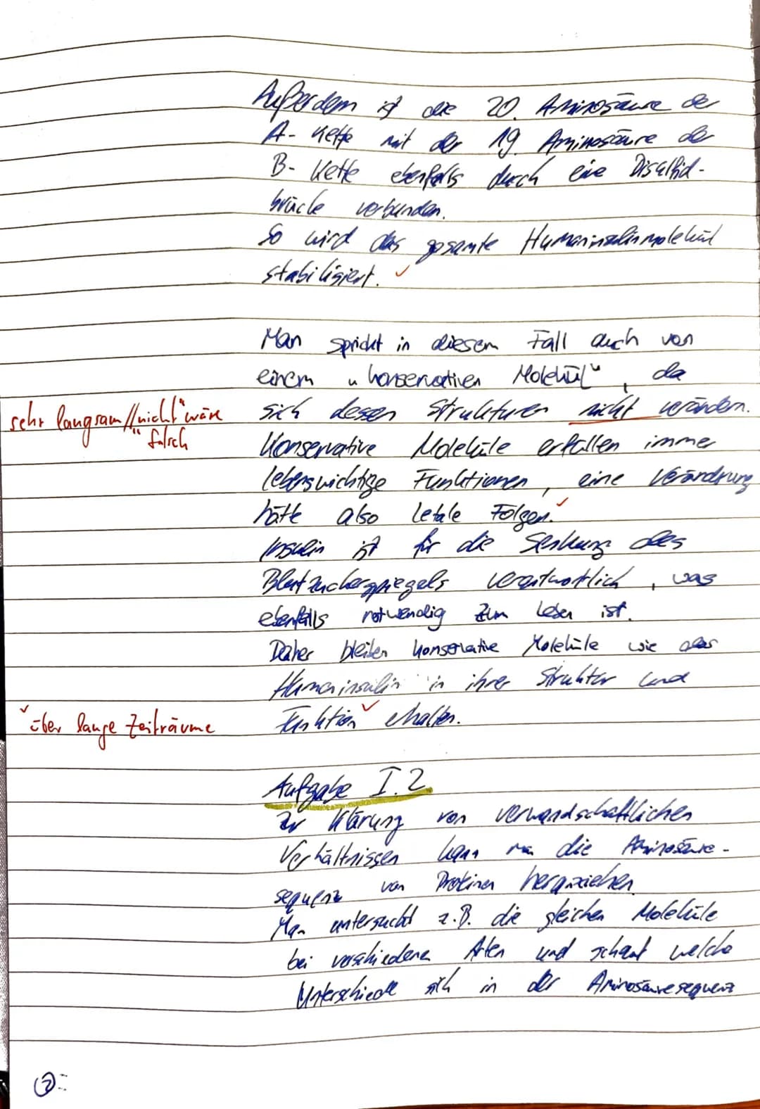 Name:
2. Klausur der Q2-Biologie-Grundkurse 1-3 (BUTE/KRAE)
14.12.2023
Aufgabe 1: Belege für die Evolution - Das Insulinmolekül im Laufe der