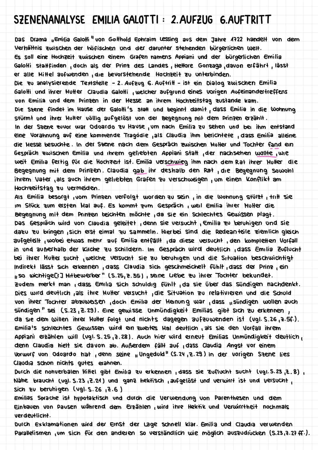 SZENENANALYSE EMILIA GALOTTI: 2.AUFZUG 6.AUFTRITT
Das Drama Emilia Galotti "von Gotthold Ephraim Lessing aus dem Jahre 1722 handelt von dem
