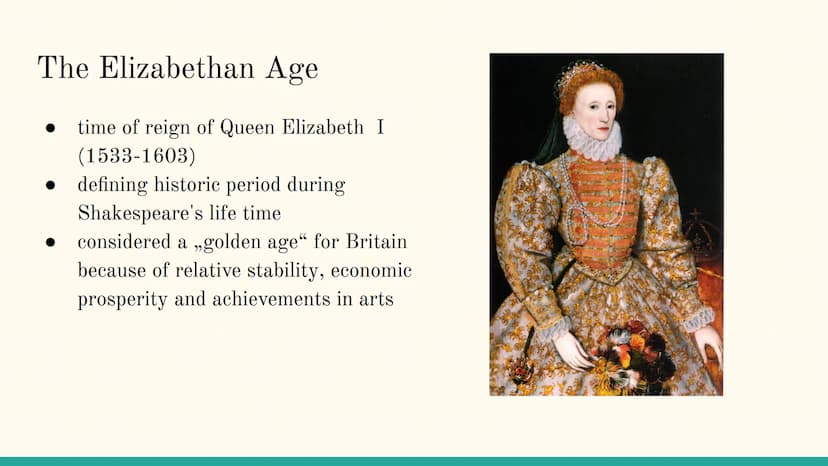 Shakespeare Contents
Shakespeare's life
Renaissance and Elizabethan Age
Theatre in the Elizabethan Age
Shakespeare's work
An example of Shak