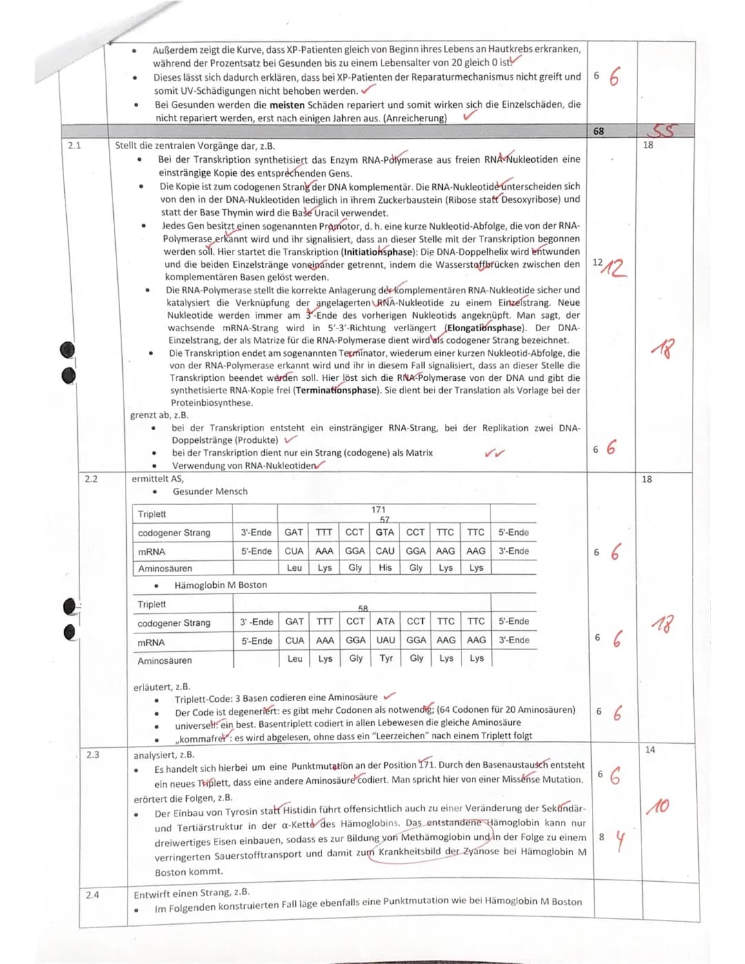 LK QT
1.1
1.2
Jill
Aufgabe 1: DNA und Hautkrebs durch UV Strahlen (68 Punkte)
1.3
1.4
1.5
2.1
2.2
- Gesamtschule
2.3
07.12.2021
2.4
2. BIOLO
