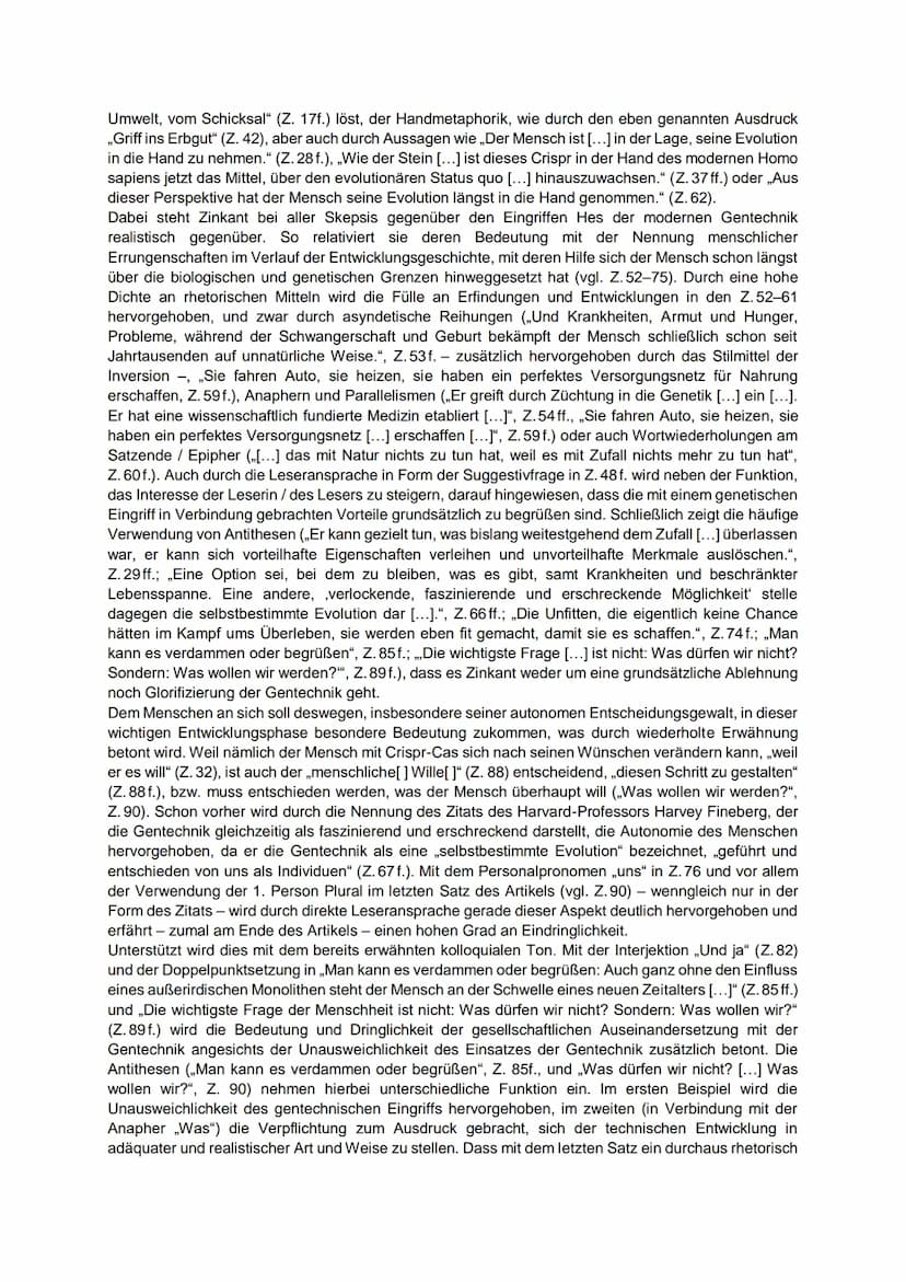 Grenzen der Wissenschaft? - Eine Sachtextanalyse verfassen
In dem Kommentar ,,Der Mensch steht an der Schwelle eines neuen Zeitalters", verö