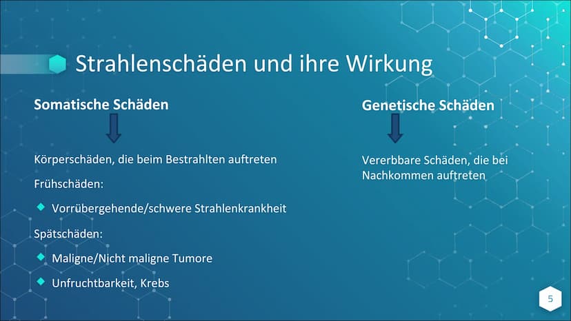 Strahlenschäden &
Strahlenschutz Inhaltsverzeichnis
Wo kommen die Strahlen her? Wie differenzieren sie
sich?
Strahlenschäden und ihre Wirkun