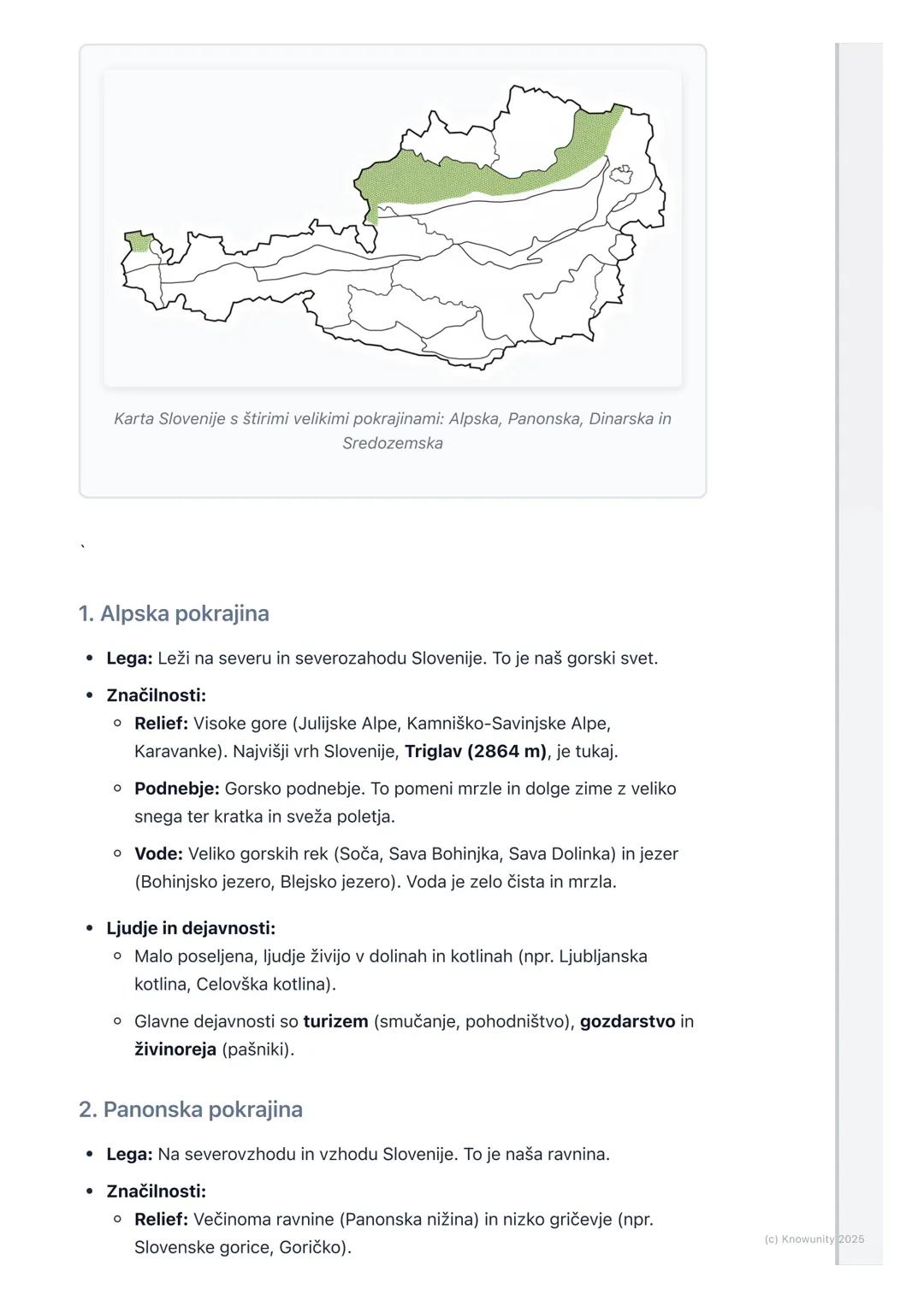 # Pokrajine Slovenije (osnovna
delitev in značilnosti)

Uvod v pokrajine Slovenije

Slovenija je majhna država, ampak je zelo raznolika. To 