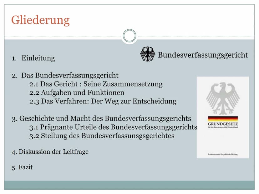GFS zum
Bundesverfassungsgericht
IST DAS BUNDESVERFASSUNGSGERICHT ZU MÄCHTIG?
GESETZESPRÜFER ODER ERSATZGESETZGEBER ? Friedrich-List-Gymnasi