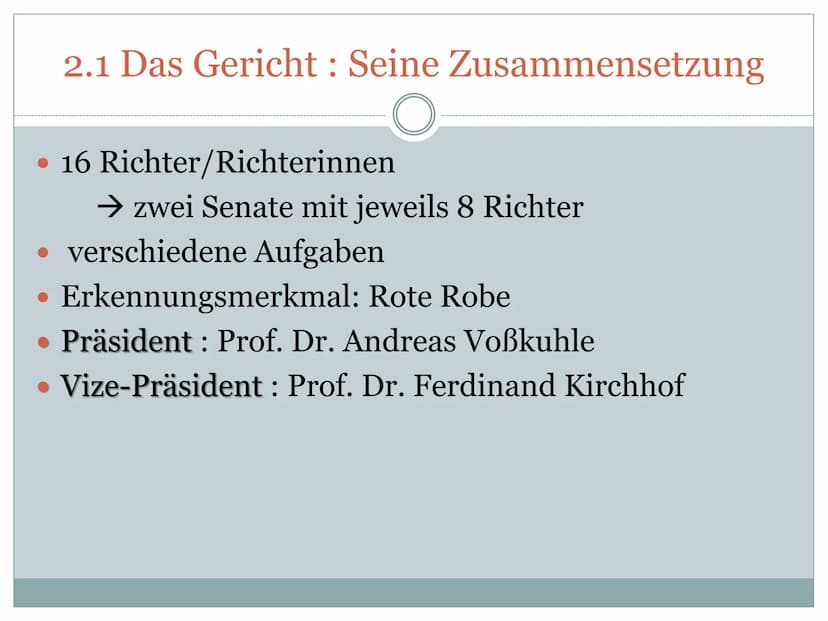GFS zum
Bundesverfassungsgericht
IST DAS BUNDESVERFASSUNGSGERICHT ZU MÄCHTIG?
GESETZESPRÜFER ODER ERSATZGESETZGEBER ? Friedrich-List-Gymnasi