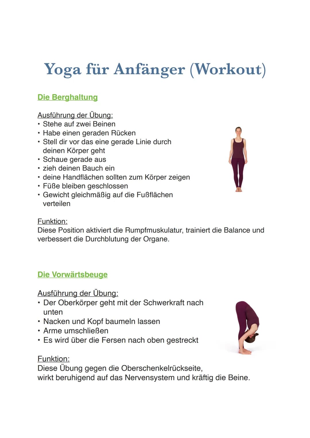 Yoga
Vorgeschichte
Yoga stammt von dem altindischen Sanskrit-Wort „,yuj" ab, heißt übersetzt anschirren,
anbinden und verbinden und wird int