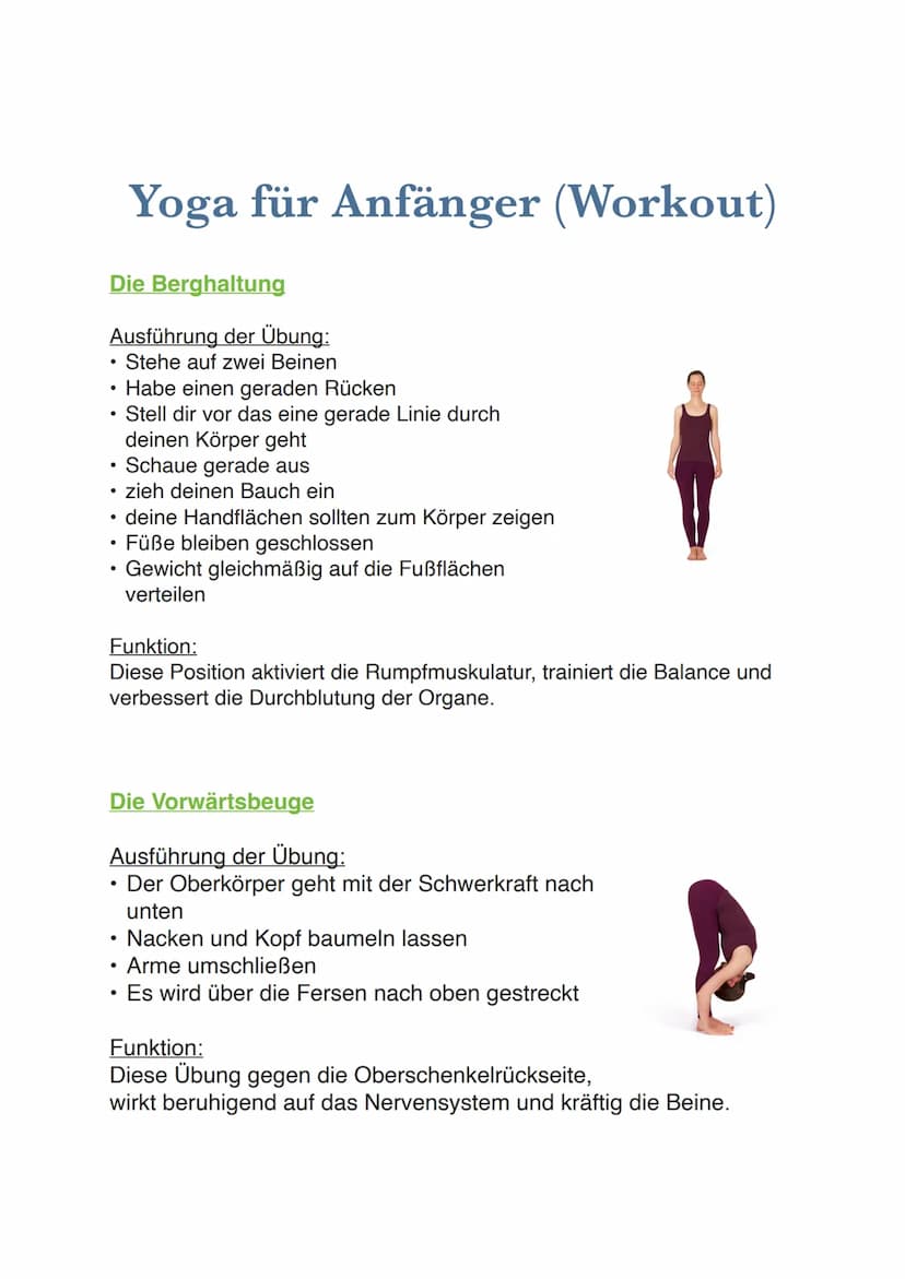 Yoga
Vorgeschichte
Yoga stammt von dem altindischen Sanskrit-Wort „,yuj" ab, heißt übersetzt anschirren,
anbinden und verbinden und wird int