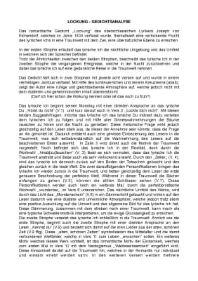 Know Analyse romantische Lyrik - Lockung thumbnail