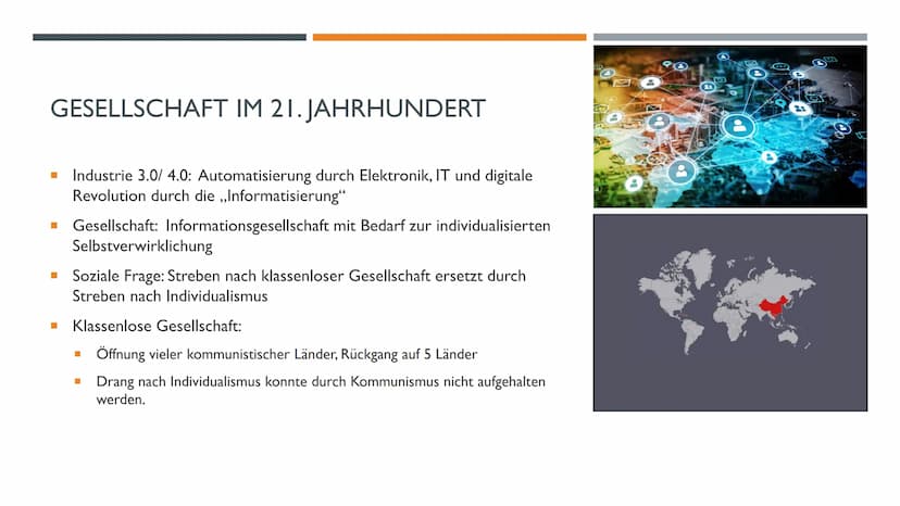 MARXISMUS
TRÜGT DER SCHEIN EINER
KLASSENLOSEN GESELLSCHAFT? INHALT
■ Marxismus als Ideologie
■
■
Gesellschaft im Wandel der Zeit
Gesellschaf