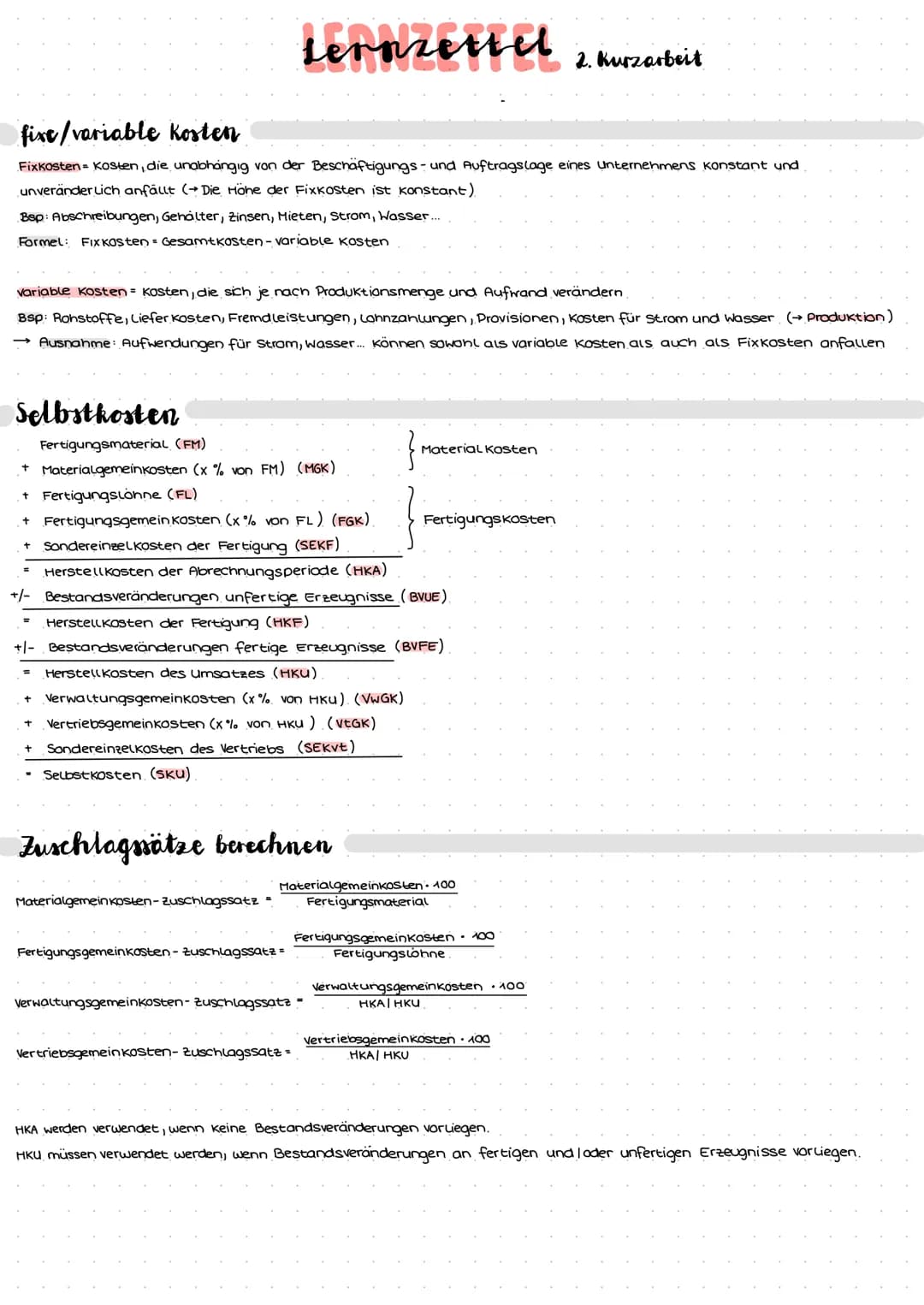 fixe/variable kosten
Fixkosten - Kosten, die unabhängig von der Beschäftigungs- und Auftragslage eines Unternehmens konstant und
unveränder 