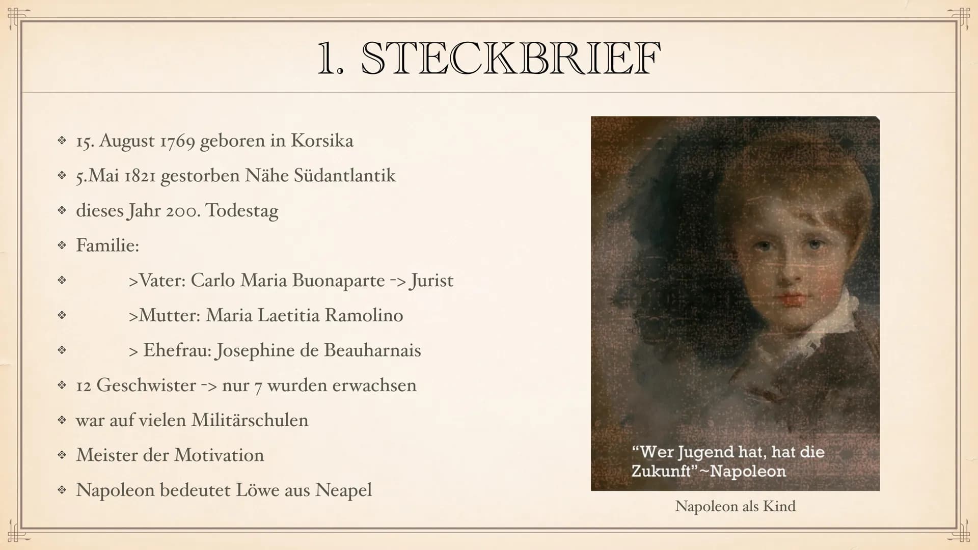 NAPOLEON BONAPARTE #F
Napoleon
GLIEDERUNG
imago images
1. Steckbrief
> 2. Absturz Niederlage und Tod
* 3. Bedeutende Jahre
* 4. Feldzüge
5. 