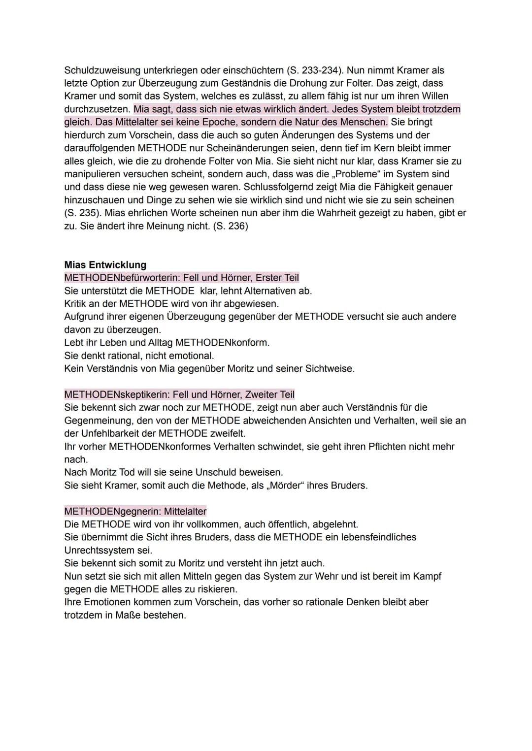 Alina Weber
Deutsch
Analyse - Mias Entwicklung und Kapitel Mittelalter
Kapitel - Mittelalter
Kurze Inhaltsangabe: Kramer besucht Mia erneut 