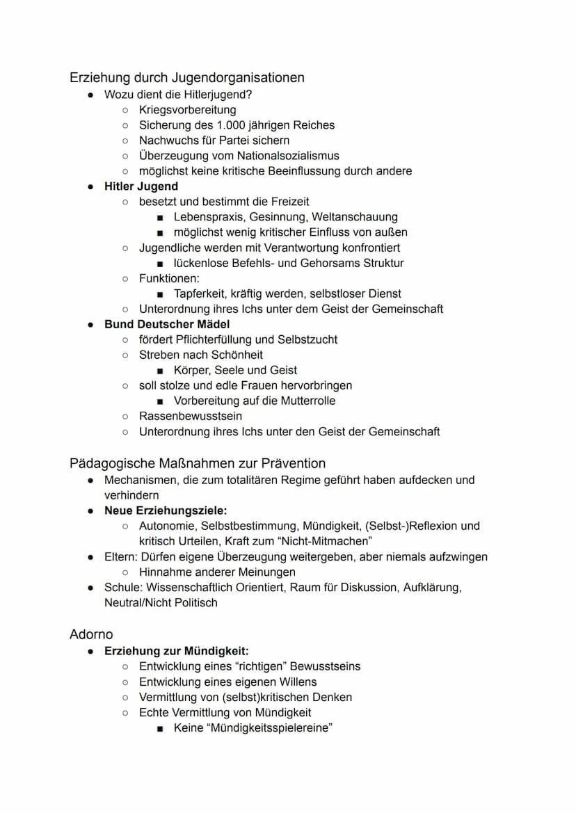 Erziehung im Nationalsozialismus
4 Grundprinzipien nationalpolitischer Anschauung
1. Rasseprinzip
• Einteilung der Menschen in Rassen
• "Züc
