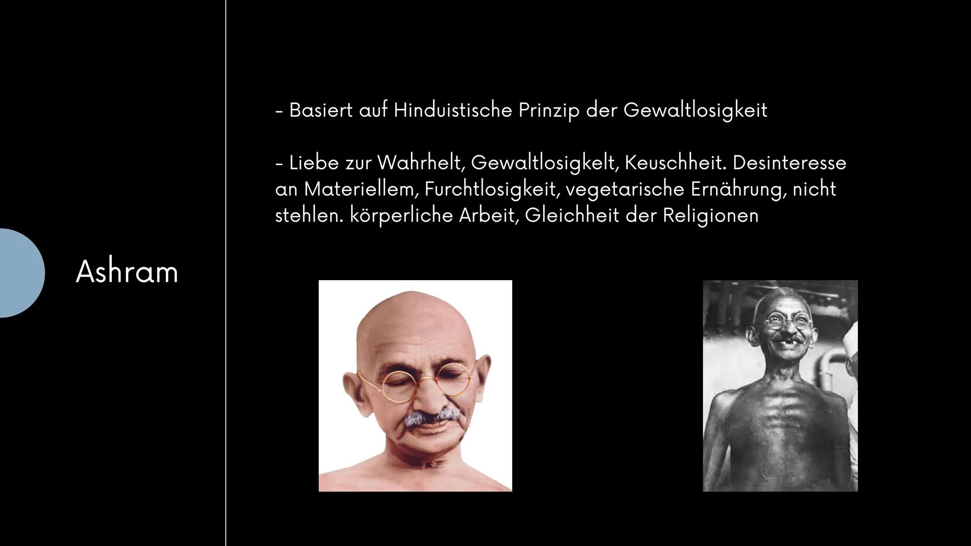 There
is no
голу to peace;
peace is
the
way.
la plat
Mohandas
Karamchand Gandhi Gliederung
WER WAR GANDHI ?
WAS BEDEUTEN DIE EHRENNAMEN ?
WA