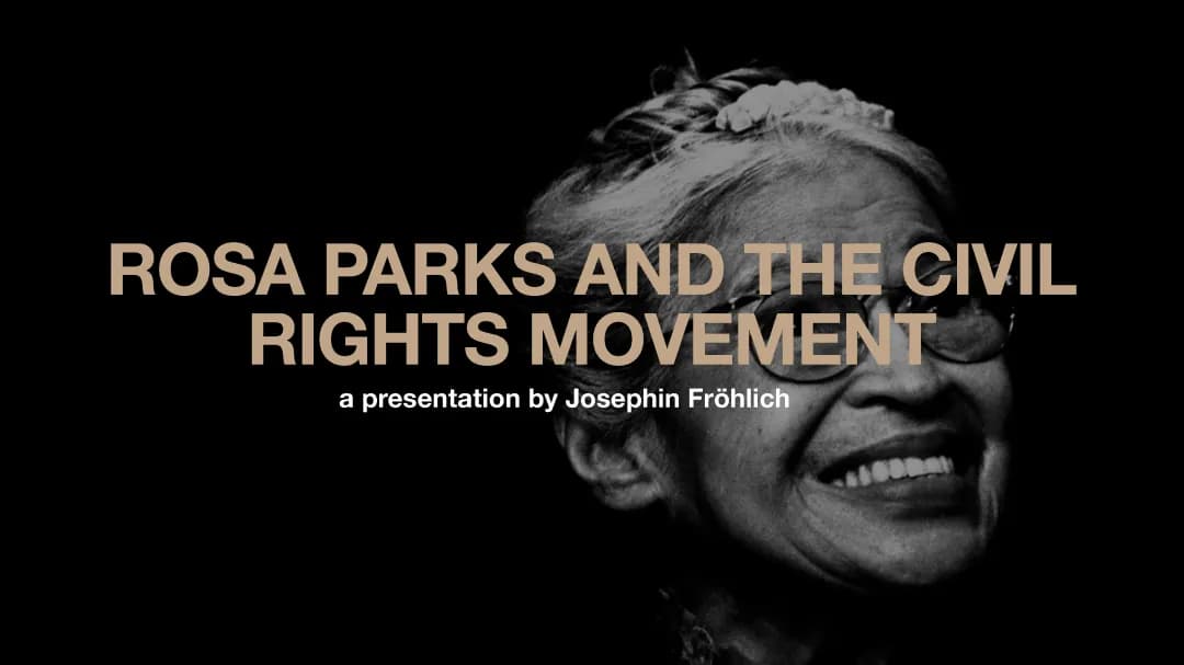 Rosa Parks and the civil rights movement Power Point 