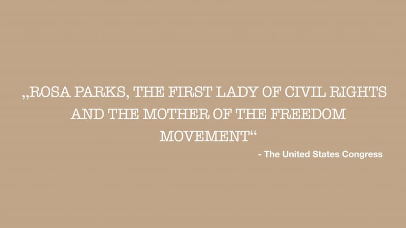 ROSA PARKS AND THE CIVIL
RIGHTS MOVEMENT
a presentation by Josephin Fröhlich ●
General Information
Earl Life and Family
Adulthood and Marria