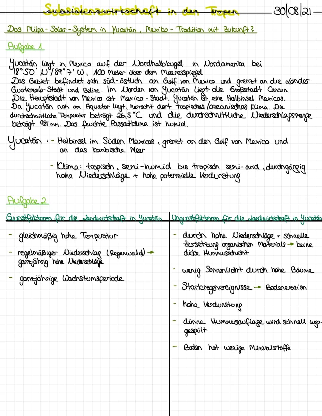 Subsistenzwirtschaft in den Tropen - über Jahrhunderte bewährt
Das Milpa-Solar-System in Yucatán,
Mexiko - Tradition mit Zukunft?
Subsistenz