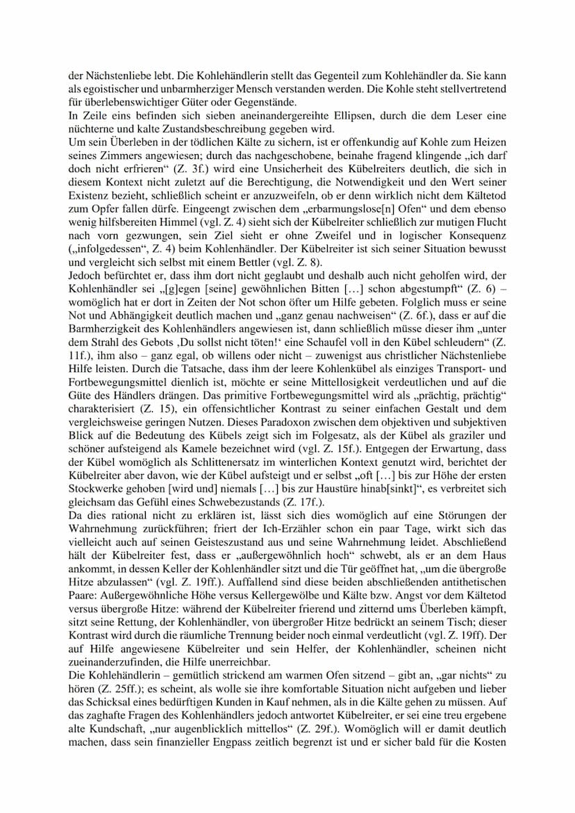Analyse ,,Der Kübelreiter"
In der moderne Parabel ,,Der Kübelreiter", welche 1917 von Franz Kafka verfasst und 1921 in
einer Prager Zeitschr