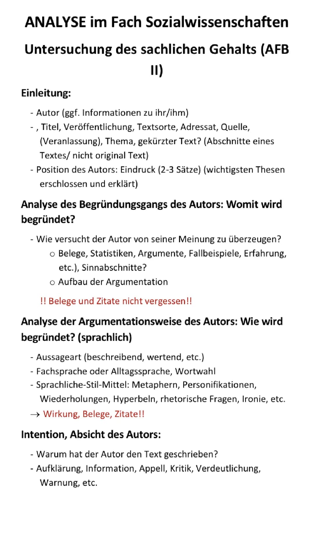 Sowi Klausur (Analyse, Erörterung und Darstellung)