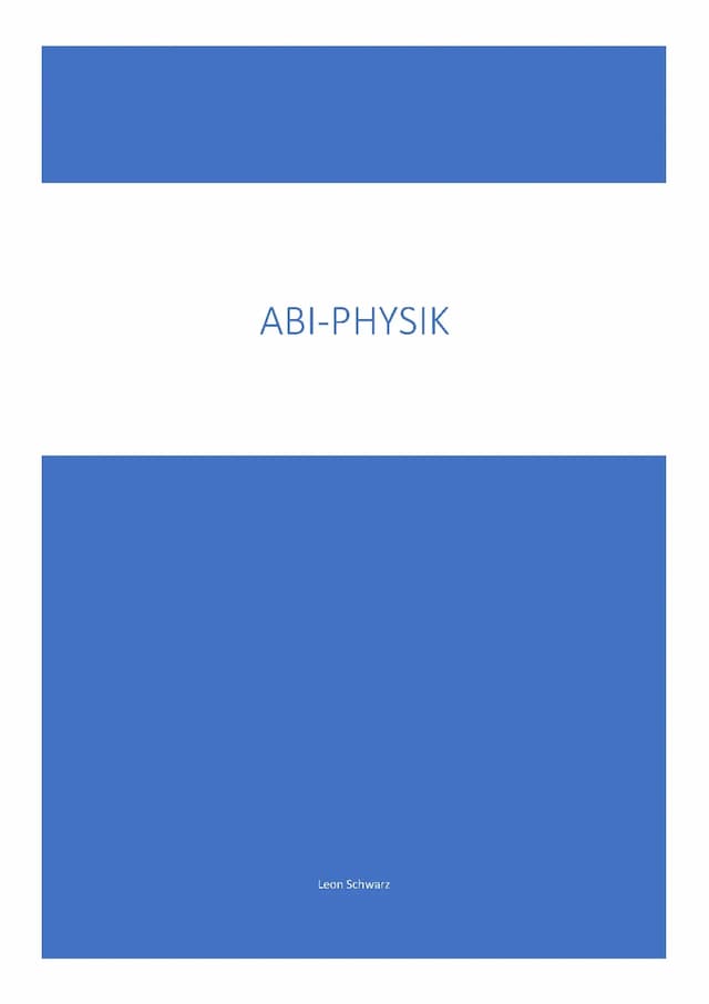 Know Physik Abitur 2022 Lernzettel thumbnail