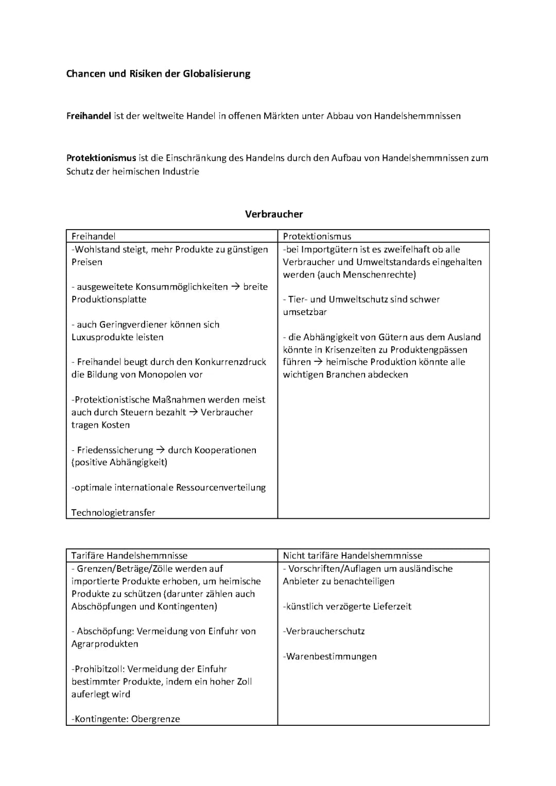Chance und Risiken für Globalisierung 