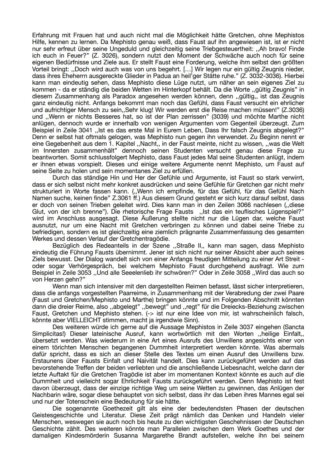 ANALYSE - FAUST
STRABE II
Die weltberühmte Tragödie ,,Faust. Der Tragödie erster Teil",wurde von Johann Wolfgang
von Goethe - über einen lan