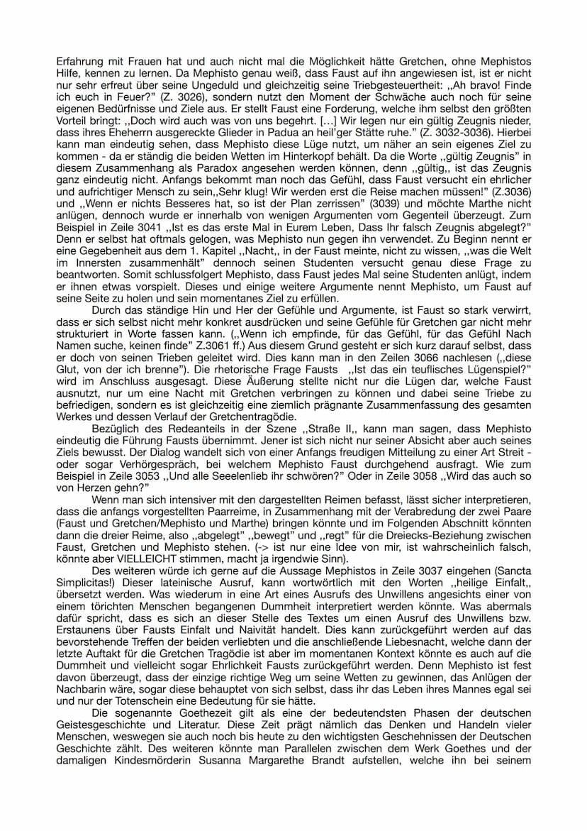 ANALYSE - FAUST
STRABE II
Die weltberühmte Tragödie ,,Faust. Der Tragödie erster Teil",wurde von Johann Wolfgang
von Goethe - über einen lan