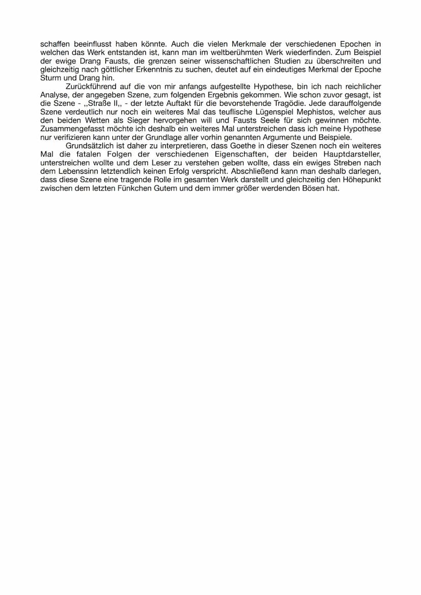 ANALYSE - FAUST
STRABE II
Die weltberühmte Tragödie ,,Faust. Der Tragödie erster Teil",wurde von Johann Wolfgang
von Goethe - über einen lan