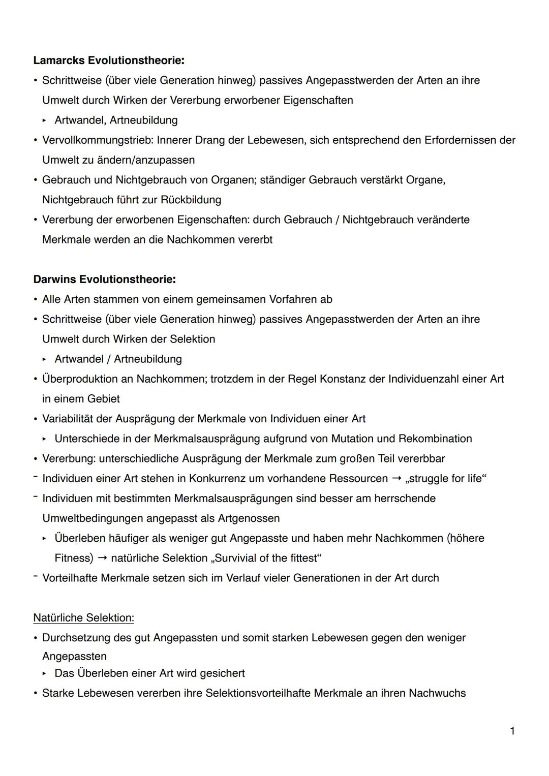 Lamarck vs Darwin: Vergleich & Lösungen | Selektion einfach erklärt | Bio Abitur 2023
