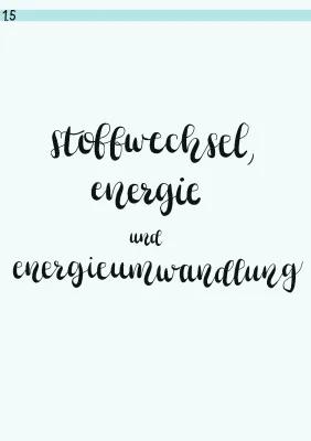 Know Stoffwechsel, Energie und Energieumwandlung thumbnail