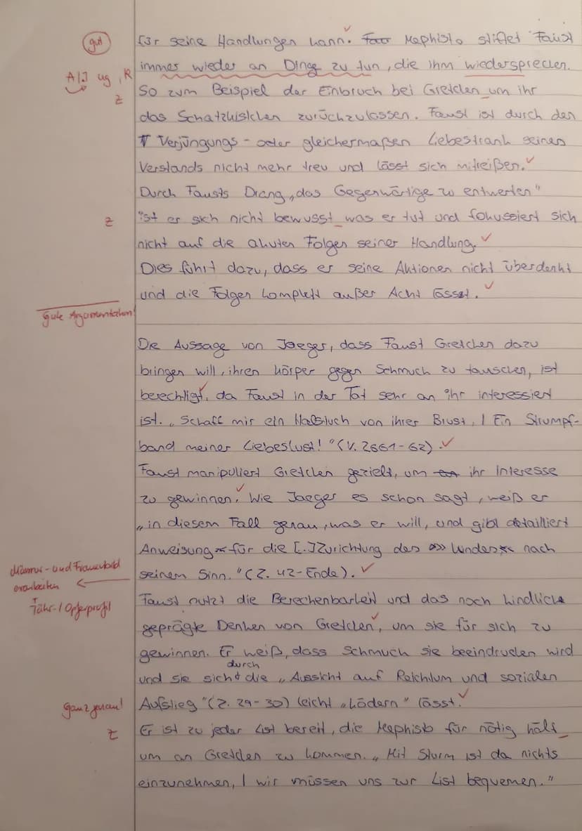 Deutsch, Kl. 11,
Name: Xisc
Textgrundlage: Johann Wolfgang von Goethe: Faust.
Aufgabenstellung:
Erörtern Sie vor dem Hintergrund des Textaus