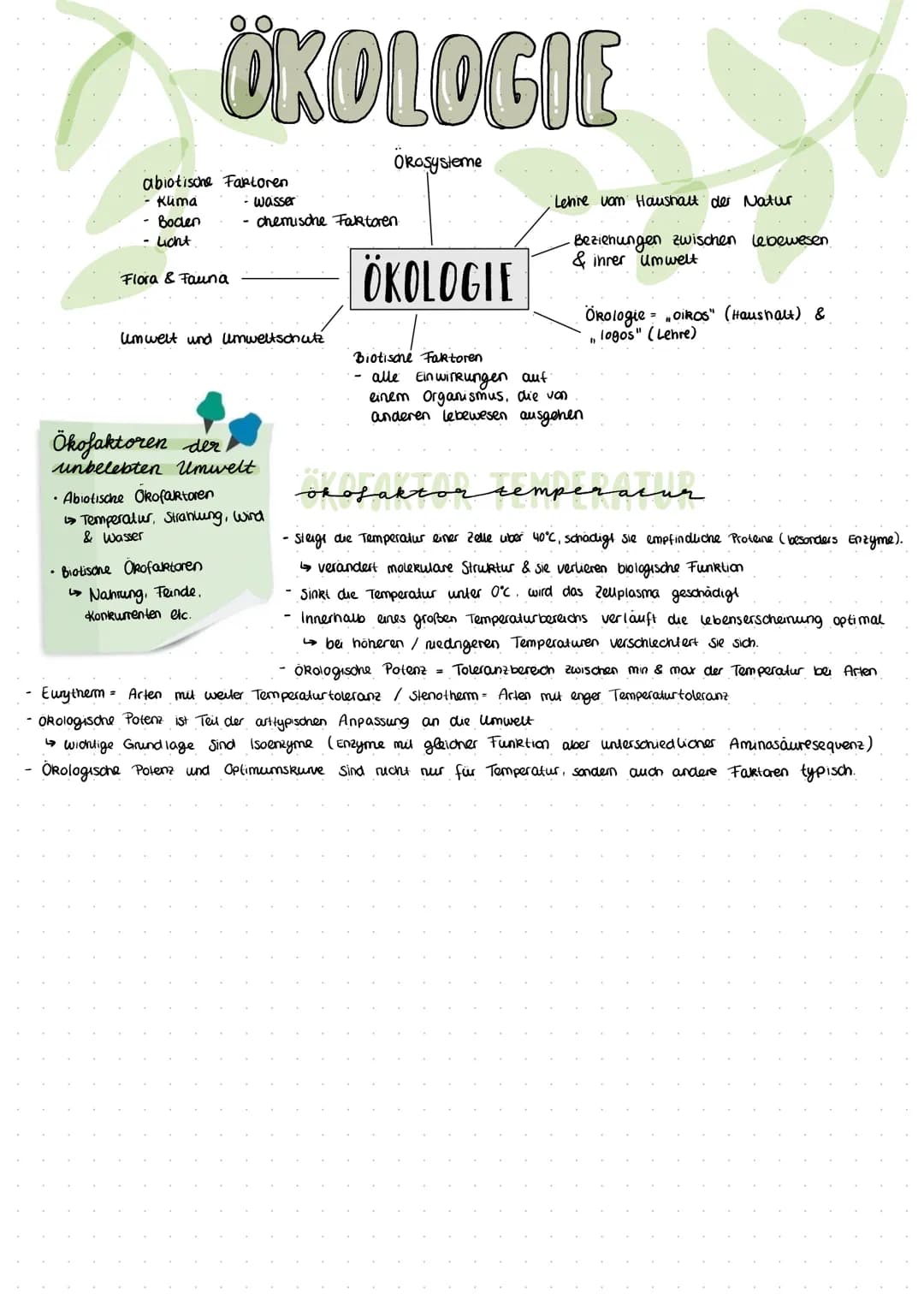 abiotische Faktoren
- Kuma
Boden
- Licht
ÖKOLOGIE
Okosysteme
Flora & Fauna
- wasser
- chemische Faktoren.
Umwelt und Umweltschutz
Ökofaktore