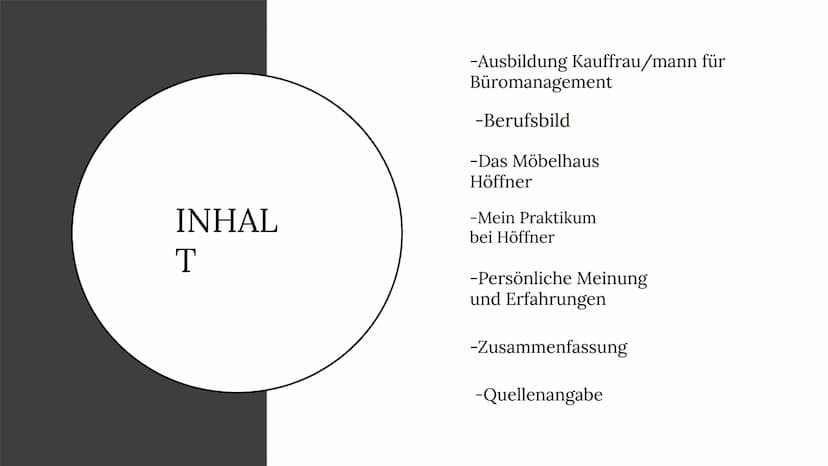 Wer beantwortet
eigentlich meine Fragen
die ich dem
Kundendienst stelle?!
WXY 17
KAUFFRAU/MANN FÜR
BÜROMANAGEMENT
MÖBELHAUS HÖFFNER
H INHAL
