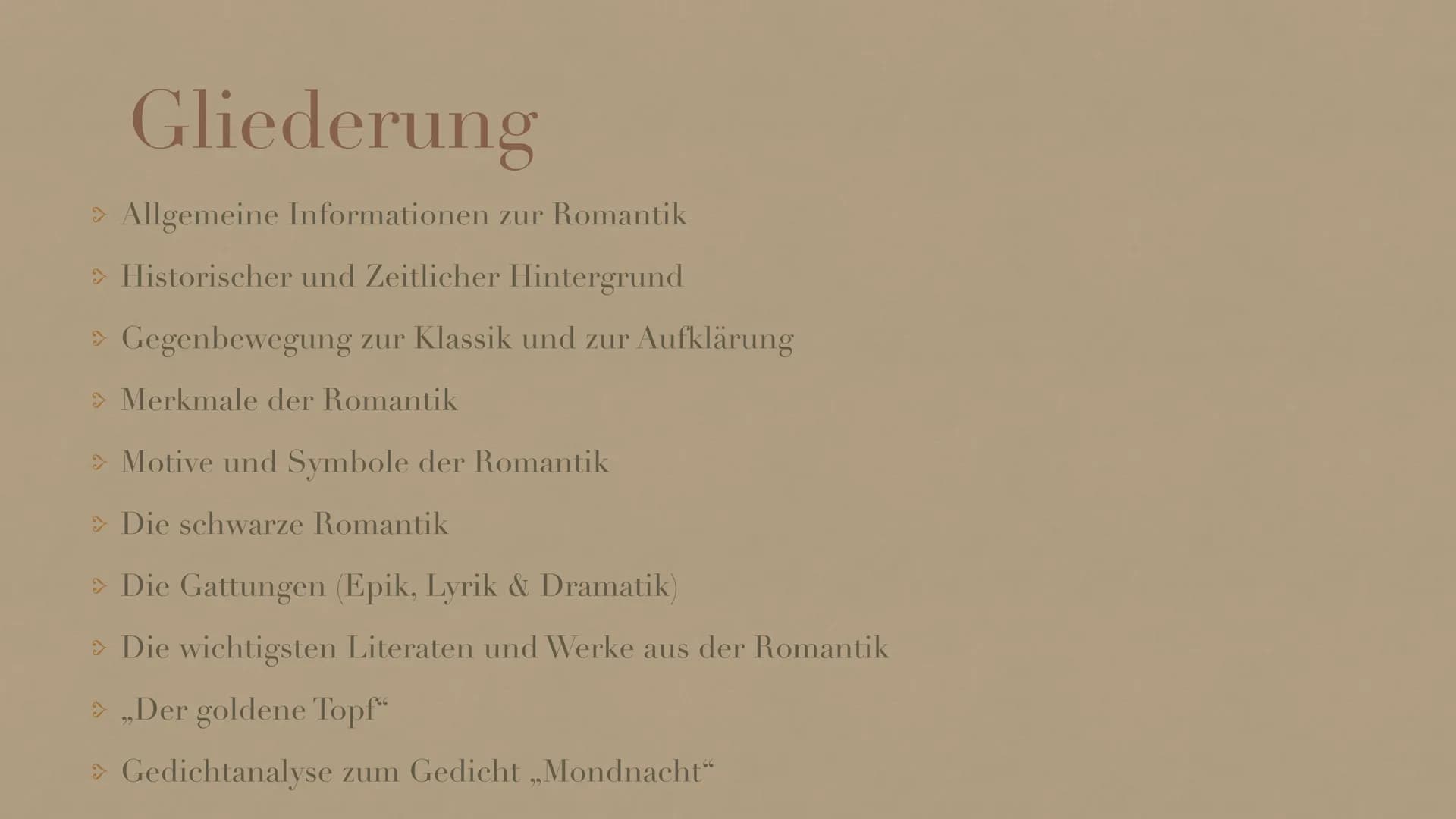 at lange geweit da tennwe
werk wie mit Pottasche.
Romantik
Epoche Gliederung
> Allgemeine Informationen zur Romantik
> Historischer und Zeit