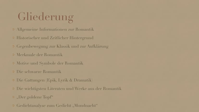 at lange geweit da tennwe
werk wie mit Pottasche.
Romantik
Epoche Gliederung
> Allgemeine Informationen zur Romantik
> Historischer und Zeit