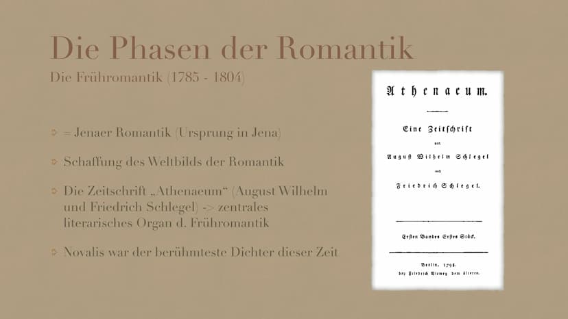 at lange geweit da tennwe
werk wie mit Pottasche.
Romantik
Epoche Gliederung
> Allgemeine Informationen zur Romantik
> Historischer und Zeit