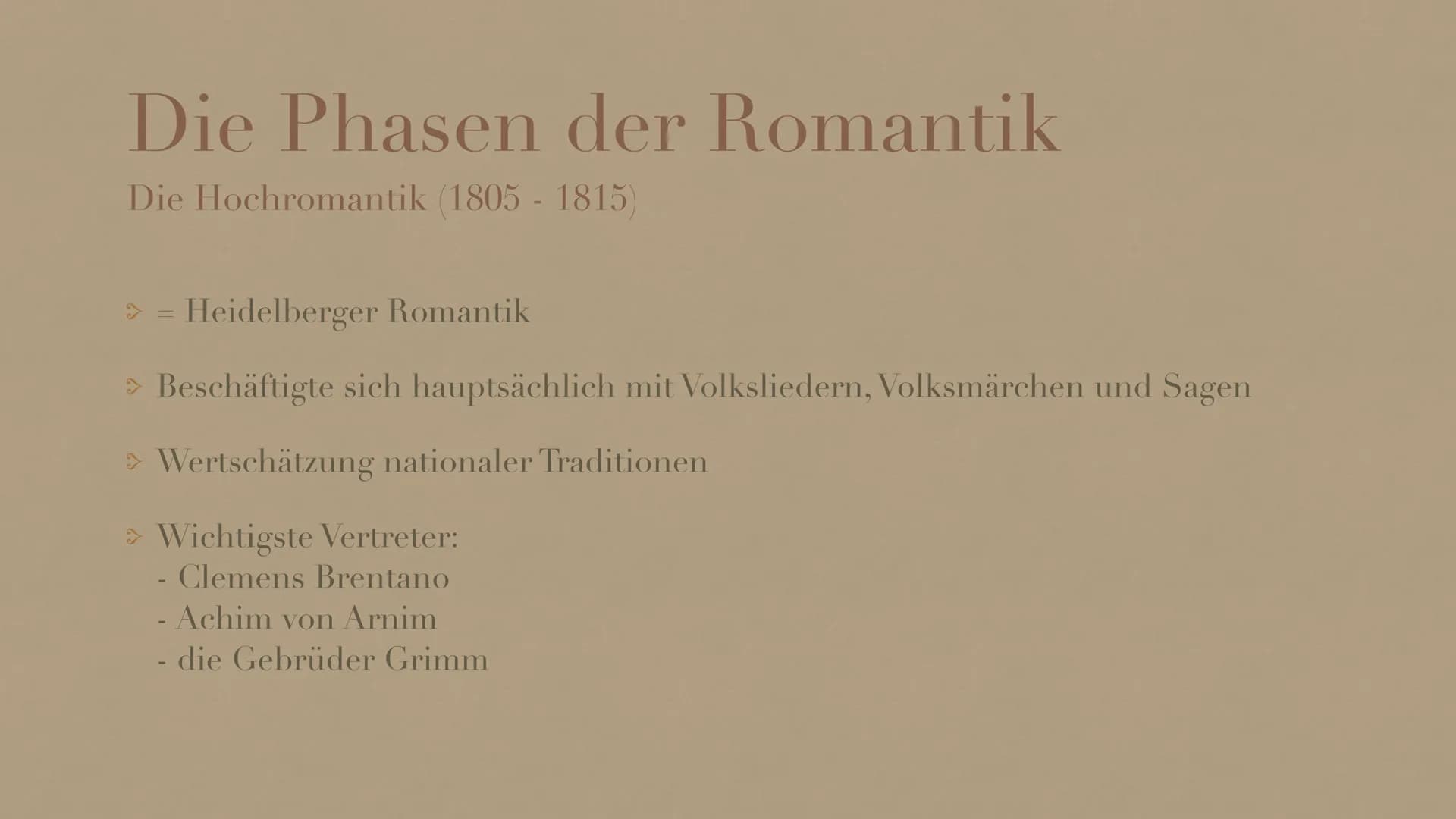 at lange geweit da tennwe
werk wie mit Pottasche.
Romantik
Epoche Gliederung
> Allgemeine Informationen zur Romantik
> Historischer und Zeit