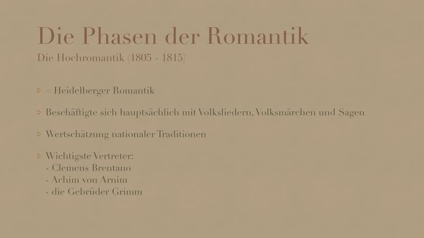 at lange geweit da tennwe
werk wie mit Pottasche.
Romantik
Epoche Gliederung
> Allgemeine Informationen zur Romantik
> Historischer und Zeit