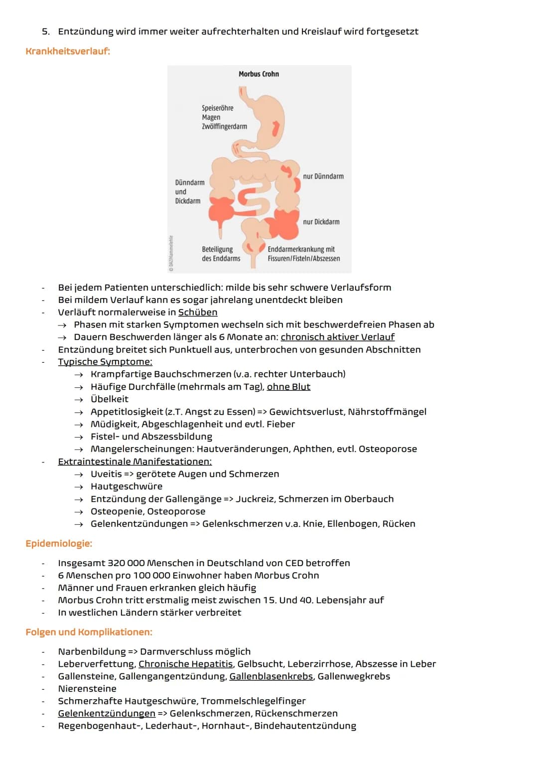 Definition:
Chronisch entzündliche Darmerkrankung (CED), unheilbare Autoimmunerkrankung
Entzündung der Schleimhaut im Verdauungstrakt
Kann a